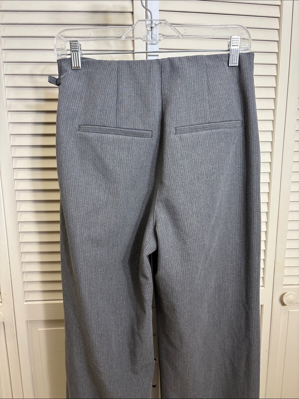 Abercrombie & Fitch Pinstripe Sloane Tailored Hardware Wide Leg Pant Size 26 - Picture 12 of 15